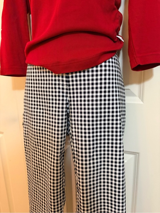 89th & Madison Pants - Black & White Gingham Pants (only sold) size M